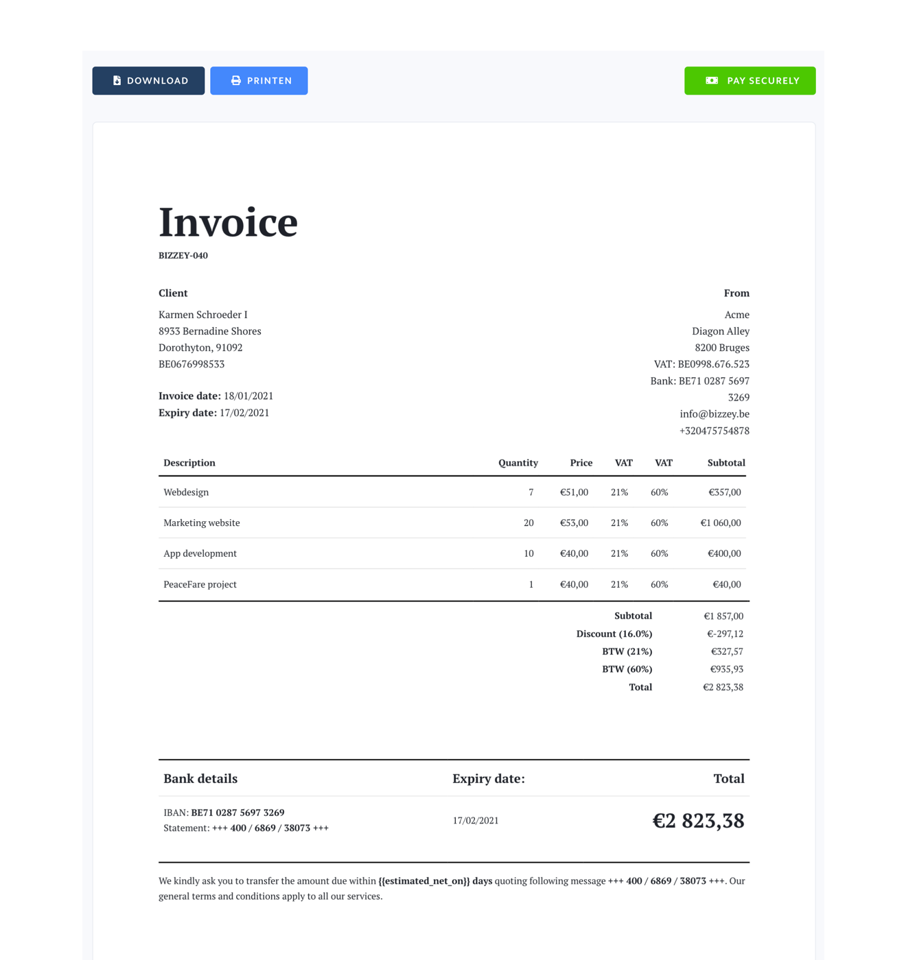 Create <mark data-aos="highlight-text" data-aos-delay="250">professional invoices</mark> to increase sales